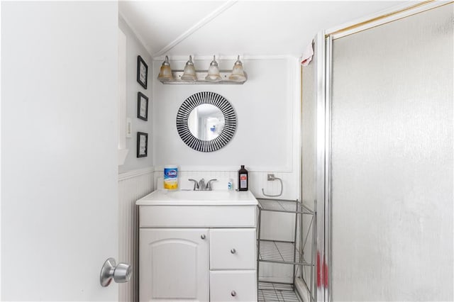 1091 Longley Ave NW, Atlanta, GA 30318 - bathroom featuring vanity and wainscoting