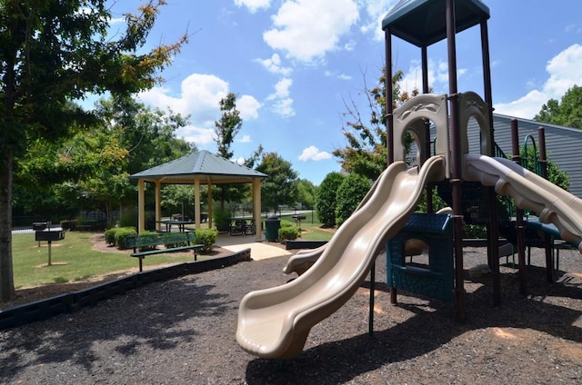 view of playground featuring a gazebo