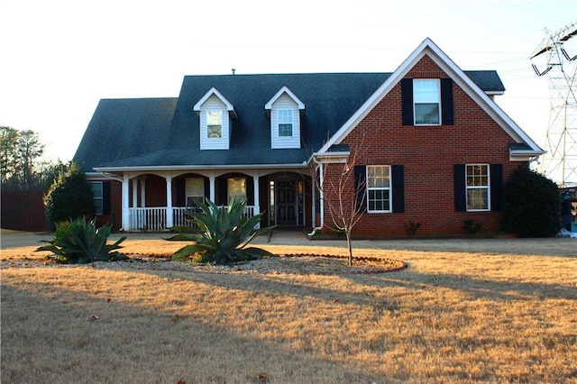 view of front of home with covered porch