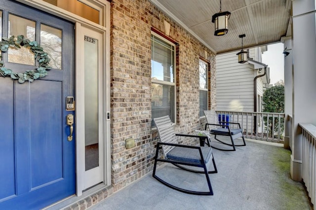 exterior space with a porch