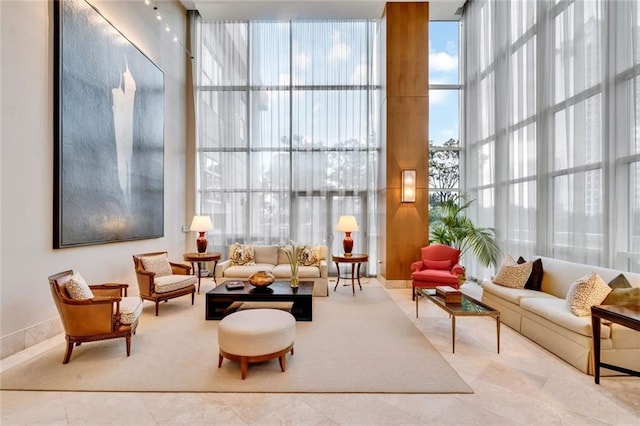 2881 Peachtree Rd NE Unit 1202, Atlanta, GA 30305 - lobby with expansive windows and a high ceiling