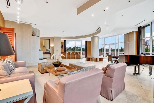 2881 Peachtree Rd NE Unit 1202, Atlanta, GA 30305 - community lobby featuring expansive windows and recessed lighting
