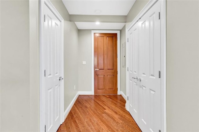 2881 Peachtree Rd NE Unit 1202, Atlanta, GA 30305 - corridor featuring baseboards and light wood-type flooring