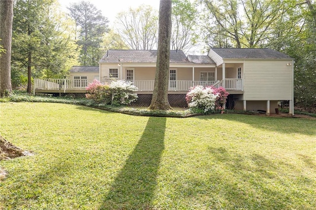 70 Mount Paran Rd NE, Atlanta, GA 30342 - rear view of property with a lawn and a wooden deck
