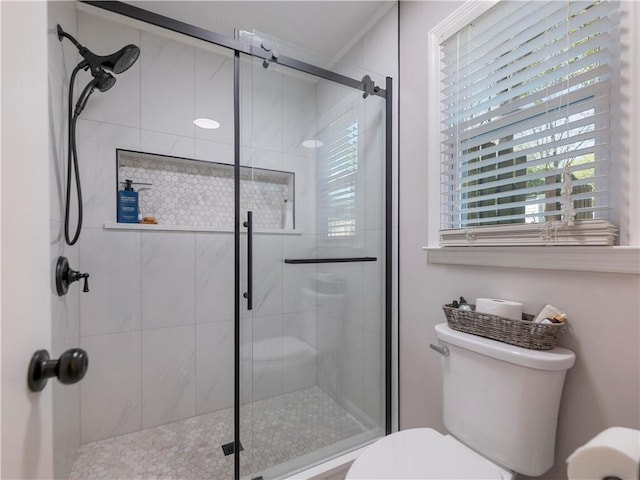 2466 Thrasher Rd, Buford, GA 30519 - full bathroom featuring toilet and a stall shower