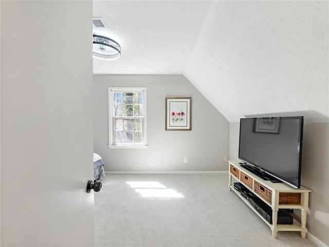 2466 Thrasher Rd, Buford, GA 30519 - additional living space featuring lofted ceiling, carpet floors, and baseboards