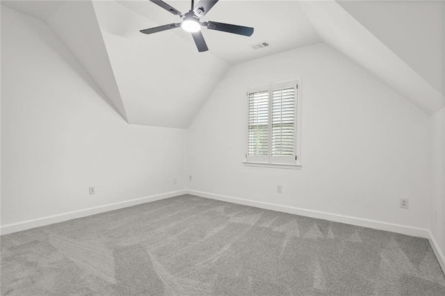 110 Glen Eagle Way, Mcdonough, GA 30253 - additional living space featuring ceiling fan, lofted ceiling, carpet floors, and baseboards