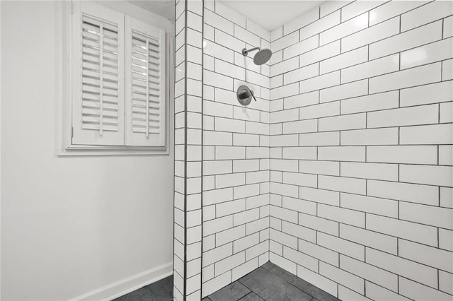 110 Glen Eagle Way, Mcdonough, GA 30253 - bathroom with a tile shower and baseboards