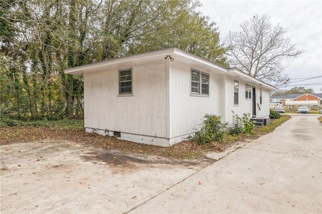 view of home's exterior featuring cooling unit