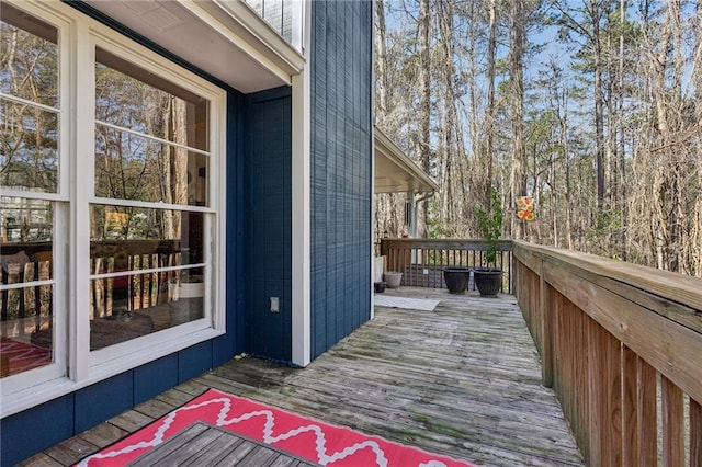 view of wooden deck