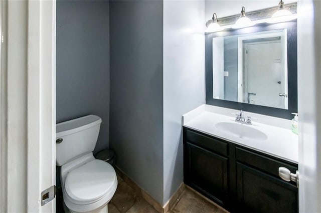 5479 Dorsett Shoals Rd, Douglasville, GA 30135 - half bathroom featuring vanity and toilet