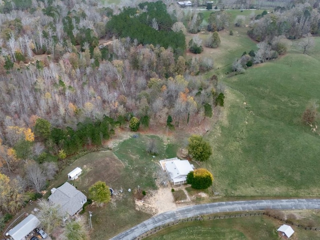 bird's eye view featuring a rural view