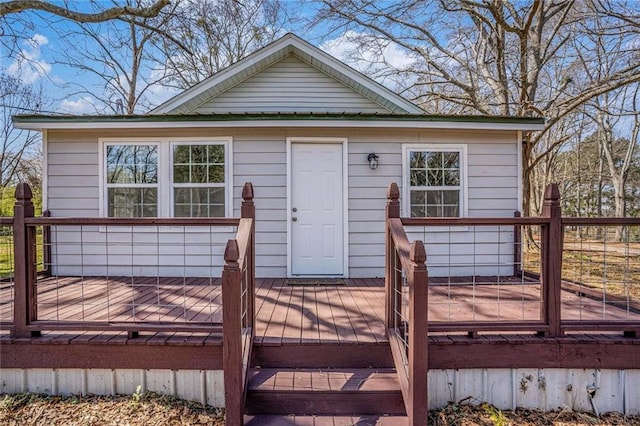 exterior space featuring a deck