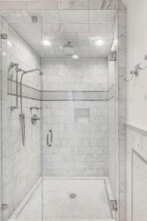 bathroom with walk in shower