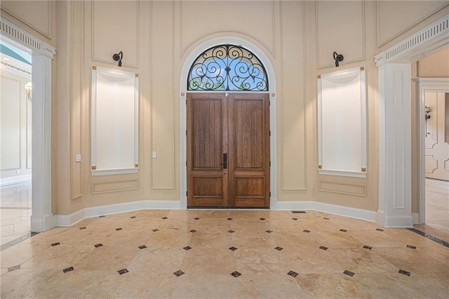 view of foyer entrance