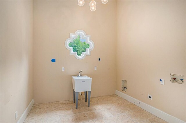 laundry room with hookup for a washing machine and hookup for an electric dryer