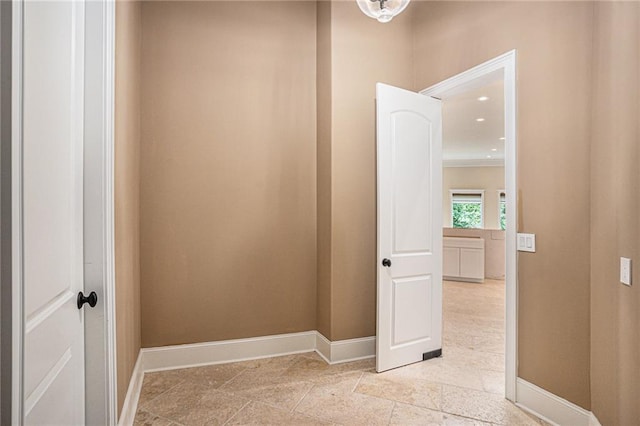 hall with crown molding
