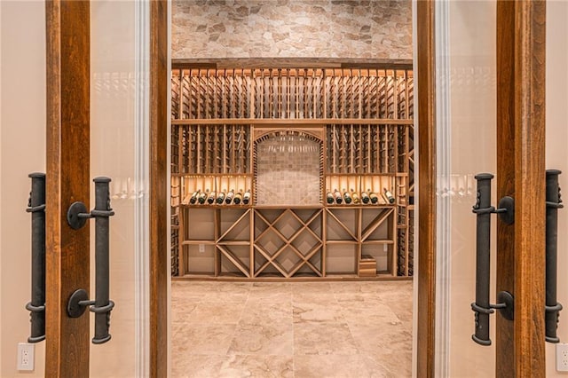 view of wine area