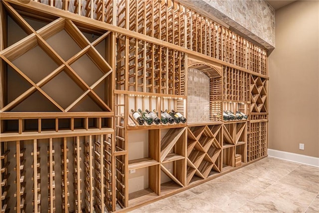 view of wine area