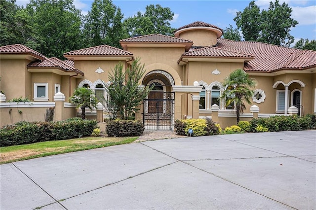 view of mediterranean / spanish house