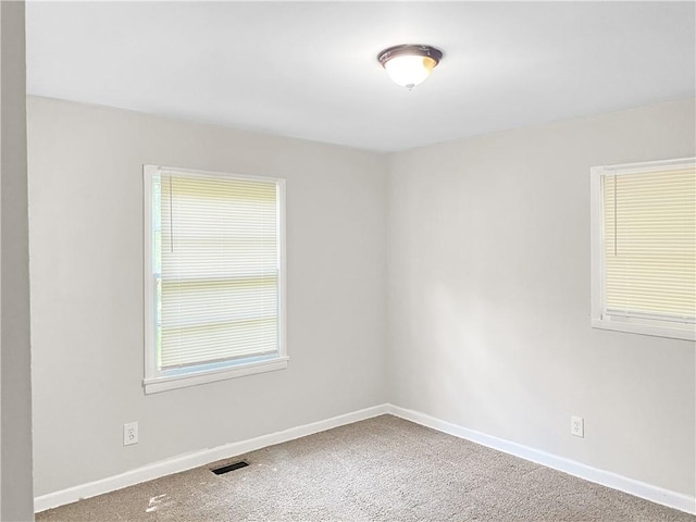 view of carpeted empty room