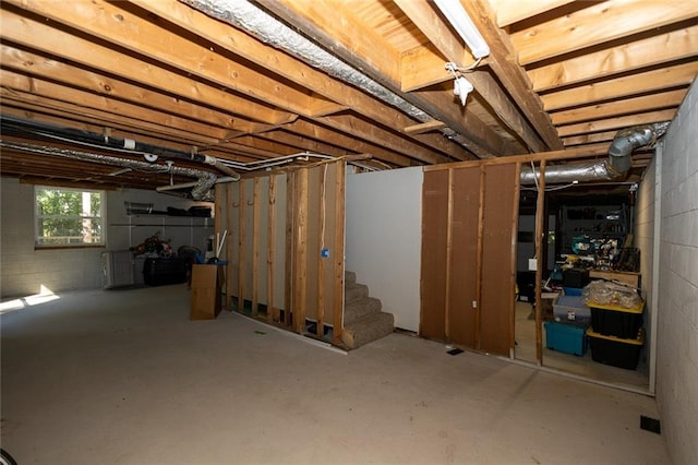 view of basement