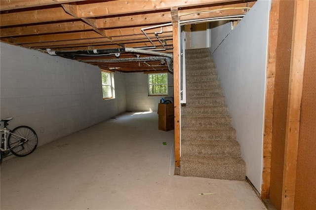 view of basement