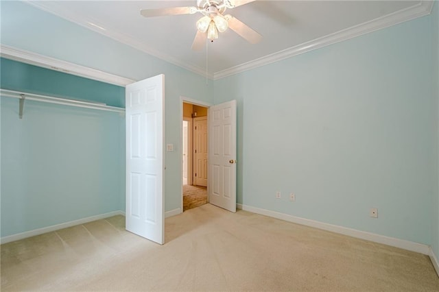 10280 Medridge Cir, Johns Creek, GA 30022 - unfurnished bedroom featuring carpet, crown molding, baseboards, and a closet