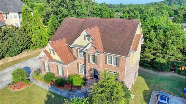 1755 Riverpark Dr, Dacula, GA 30019 - aerial view of property and surrounding area with a heavily wooded area