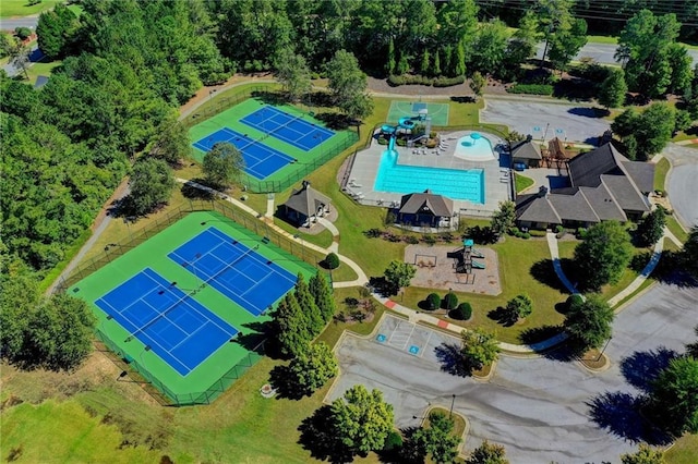 1755 Riverpark Dr, Dacula, GA 30019 - drone / aerial view of a pool