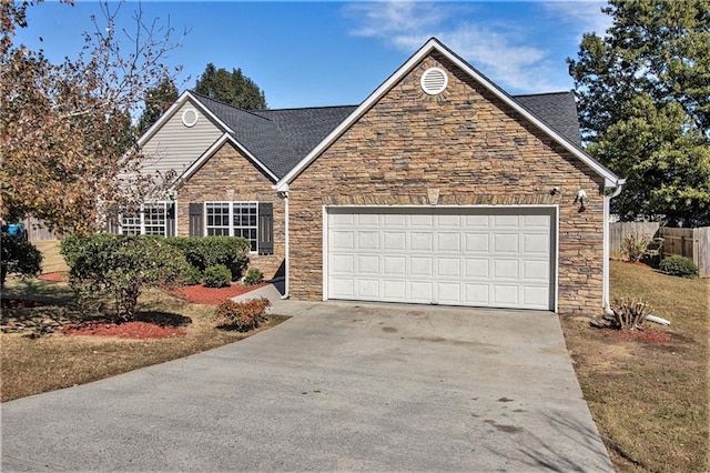 front facade featuring a garage