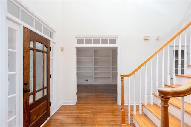 5010 Bonnie Way, Roswell, GA 30075 - foyer featuring wood finished floors and stairway