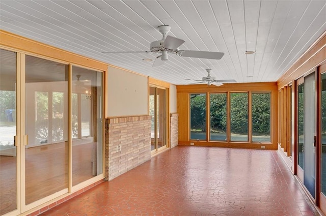 unfurnished sunroom with plenty of natural light