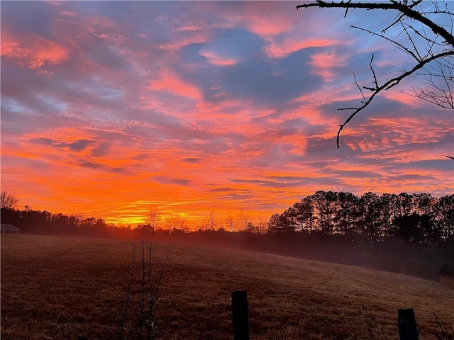 view of nature at dusk