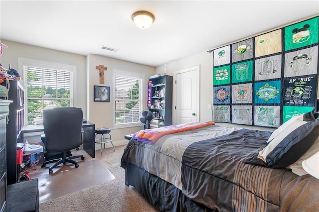 466 Sweet Apple Ln, Buford, GA 30518 - carpeted bedroom with baseboards and a desk