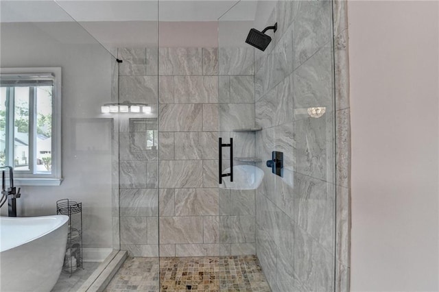 9440 Knollcrest Blvd, Alpharetta, GA 30022 - bathroom featuring a shower stall and a soaking tub