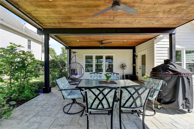 9440 Knollcrest Blvd, Alpharetta, GA 30022 - view of patio with a ceiling fan and outdoor dining space