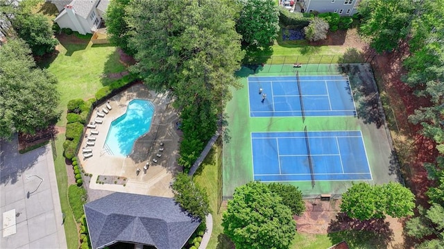 9440 Knollcrest Blvd, Alpharetta, GA 30022 - drone / aerial view of a pool