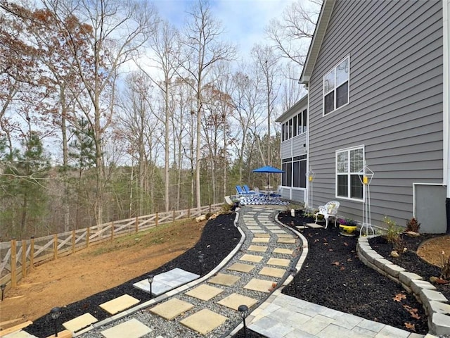 view of patio / terrace with a fenced backyard