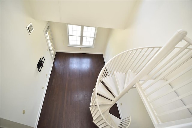 1075 Peachtree Walk NE Unit A519, Atlanta, GA 30309 - interior space with wood finished floors, visible vents, and baseboards