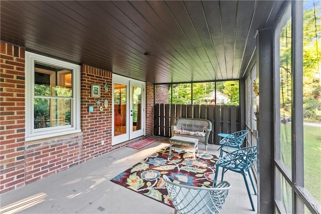 2511 Oak Ave, Tucker, GA 30084 - sunroom / solarium featuring french doors