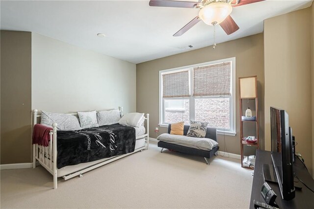 13943 Sunfish Bnd, Alpharetta, GA 30004 - carpeted living area with ceiling fan, visible vents, and baseboards