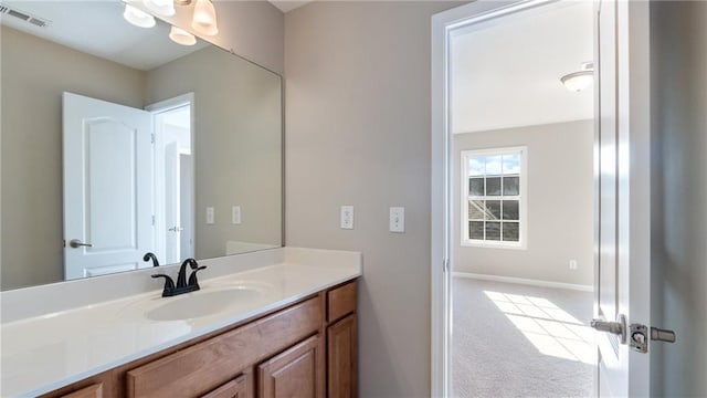 bathroom with vanity