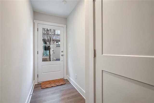 entryway with light wood-type flooring