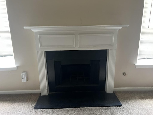 6157 Redtop Loop, Fairburn, GA 30213 - detailed view of a fireplace and carpet floors