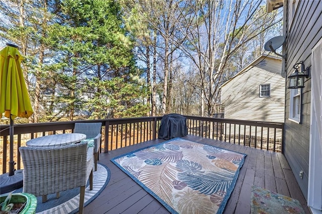 view of wooden deck