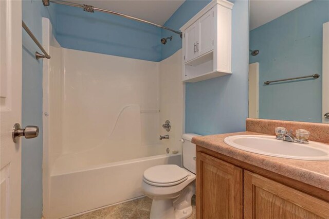 189 Meadow Spring Dr, Temple, GA 30179 - full bathroom featuring toilet, tub / shower combination, and vanity