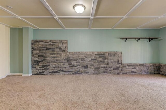 189 Meadow Spring Dr, Temple, GA 30179 - spare room with carpet floors and coffered ceiling