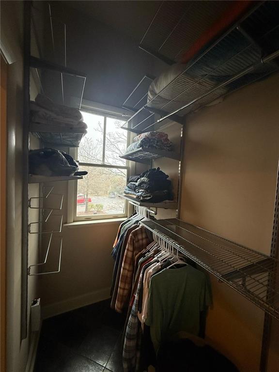 view of walk in closet