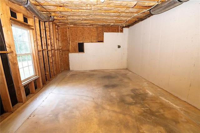 view of basement